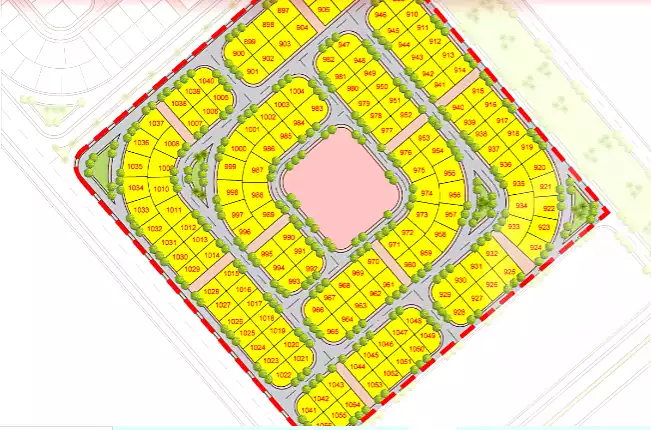 ارض سكنيىة للبيع في الحي 28 غرب