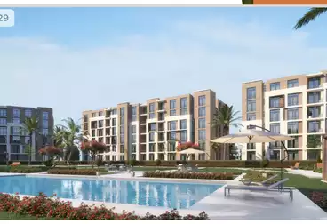 Apartments For sale in Elan - Sarai Compound, Two-room apartment 114 meters only, 5% down payment and 8 years installments the best housing and investment