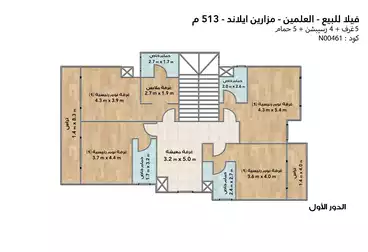 فيلا مستقلة للبيع (مزارين - سيتي إيدج) العلمين الجديدة 513 م