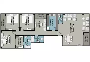 Apartments For sale - 4 rooms - floor 2