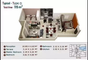 Apartments For sale - 2 rooms - floor 4