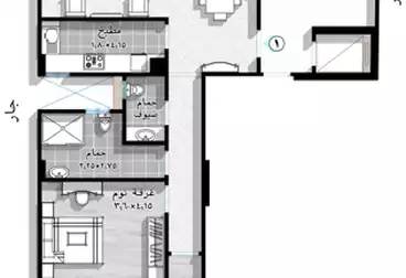 Apartments For sale - 2 rooms - floor 8