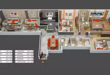 Apartments For sale - 3 rooms - floor 5