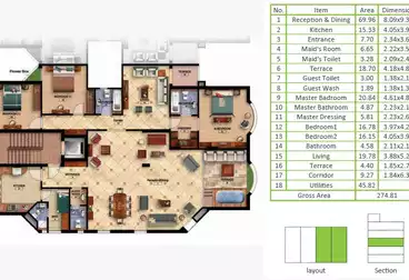 Apartments For sale - 3 rooms - floor 2