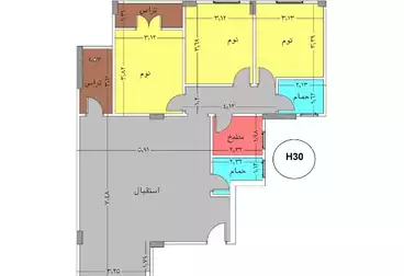 Apartments For sale - 3 rooms - floor 10