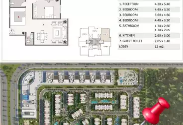 Apartments For sale - 3 rooms - floor 2
