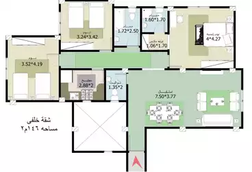 Apartments For sale - 3 rooms - floor 2
