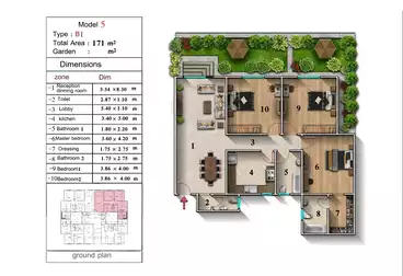 Properties For sale - 3 rooms - floor 1