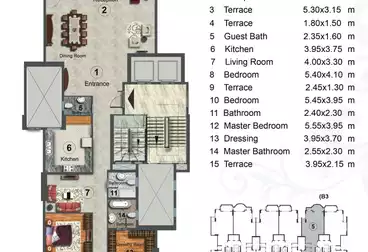 Offices For rent - 4 rooms - floor 7