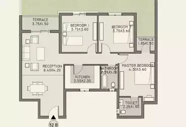 Properties For sale - 3 rooms - floor 3