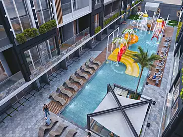 شقق للبيع - 1 غرف - بالدور 3