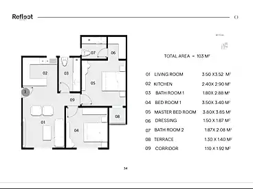 Properties For sale in El Imam El Shafae St., Sixth Neighborhood, 103 sqm