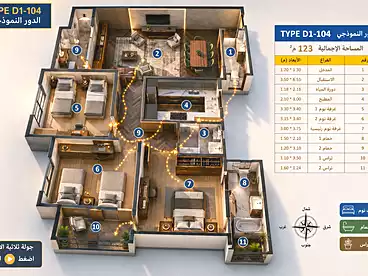 Apartments For sale in Golden Square, Hadayek October, 96 sqm