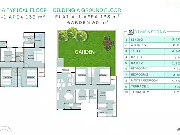 Apartment with Garden For sale in Address Home 2 Compound - Arkan, Compounds in Hadayek October, 133 sqm