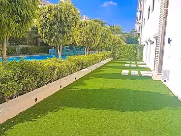 Apartment with Garden For rent in Lake View Residence - El Hazek, Compounds in New Cairo, 144 sqm