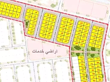 أرض مباني سكنية للبيع في حي البنفسج - الحي السادس، مدينة بدر، 209 متر