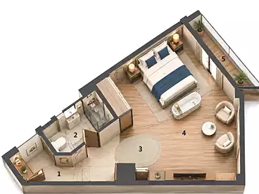 in Reve Du Nil Tower - Novara, Compounds in Maadi, 65 sqm