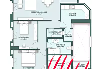 Apartments For sale in Garden City - City Edge, R5, 131 sqm